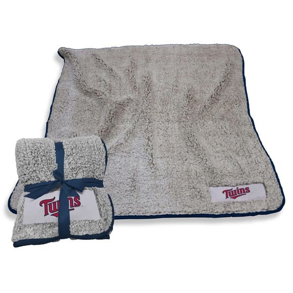 MLB Minnesota Twins Frosty Fleece Throw Blanket Sherpa Tailgate Stadium Logo NWT - Picture 1 of 4